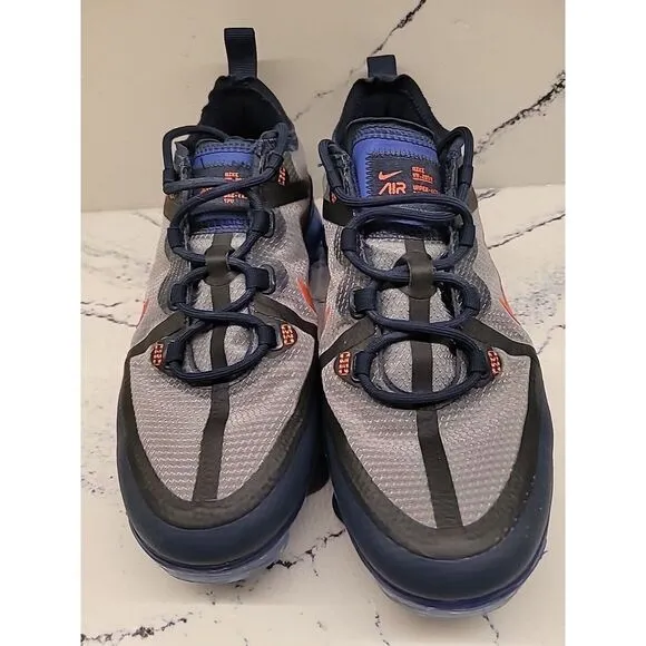 NIKE AIR VAPORMAX 2019 (GS) DARK GREY/BLUE ORANGE US SZ 5Y‎
