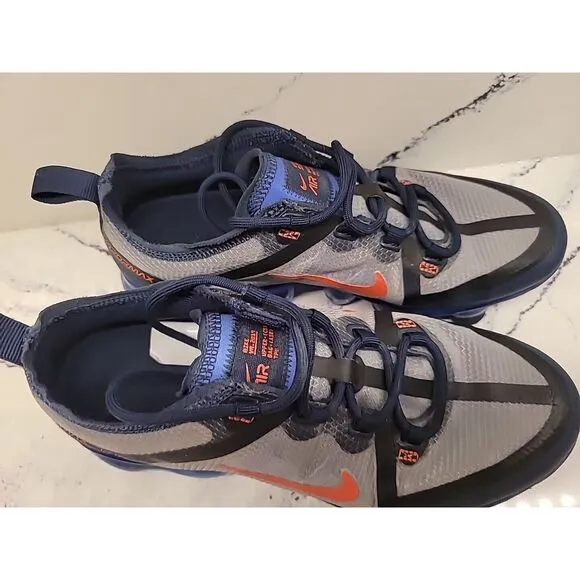 NIKE AIR VAPORMAX 2019 (GS) DARK GREY/BLUE ORANGE US SZ 5Y‎