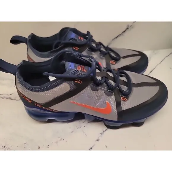 NIKE AIR VAPORMAX 2019 (GS) DARK GREY/BLUE ORANGE US SZ 5Y‎