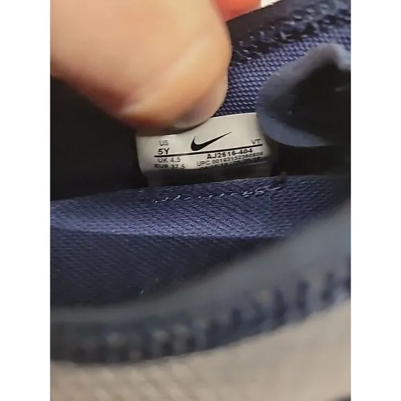 NIKE AIR VAPORMAX 2019 (GS) DARK GREY/BLUE ORANGE US SZ 5Y‎