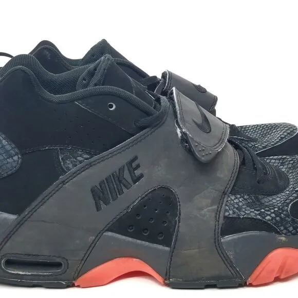 NIKE AIR VEER &quot;Premium&quot; Black Anthracite Atomic Red Sneakers Trainers Size 10.5