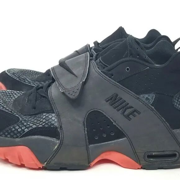 NIKE AIR VEER &quot;Premium&quot; Black Anthracite Atomic Red Sneakers Trainers Size 10.5