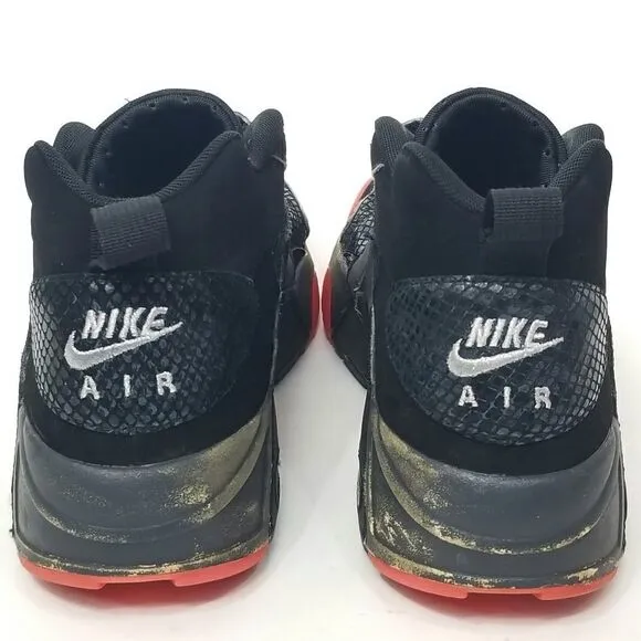NIKE AIR VEER &quot;Premium&quot; Black Anthracite Atomic Red Sneakers Trainers Size 10.5
