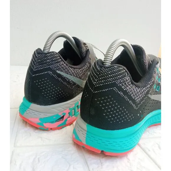 NIKE AIR ZOOM STRUCTURE 18 WOMEN'S SHOES Gray Black Jade SIZE 8
