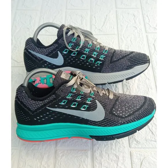NIKE AIR ZOOM STRUCTURE 18 WOMEN'S SHOES Gray Black Jade SIZE 8