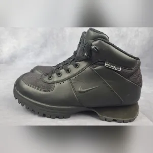 Nike All Condition Gear ACG Black Leather Hiking Boots Sz 7Y