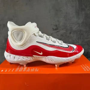 Nike Alpha Huarache Elite 4 Mid Metal Baseball Cleats Red White Mens 13