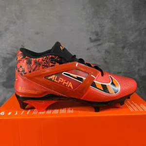 Nike Alpha Menace 4 Pro NRG Football Cleats Molded Power Red Orange Mens 8.5