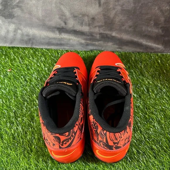 Nike Alpha Menace 4 Pro NRG Football Cleats Molded Power Red Orange Mens 8.5