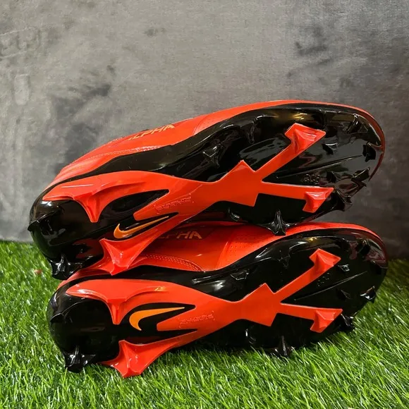 Nike Alpha Menace 4 Pro NRG Football Cleats Molded Power Red Orange Mens 8.5