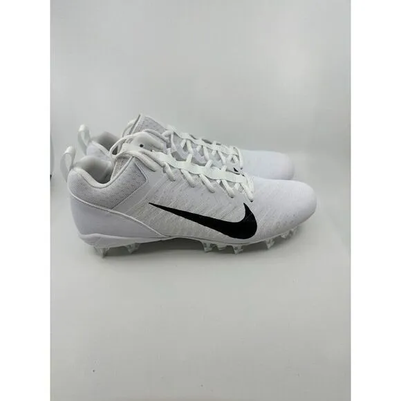 Nike Alpha Menace Pro 2 Low White Black Size 13 CV6477-100 Football Cleats