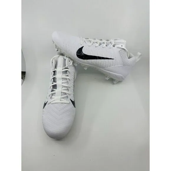Nike Alpha Menace Pro 2 Low White Black Size 13 CV6477-100 Football Cleats