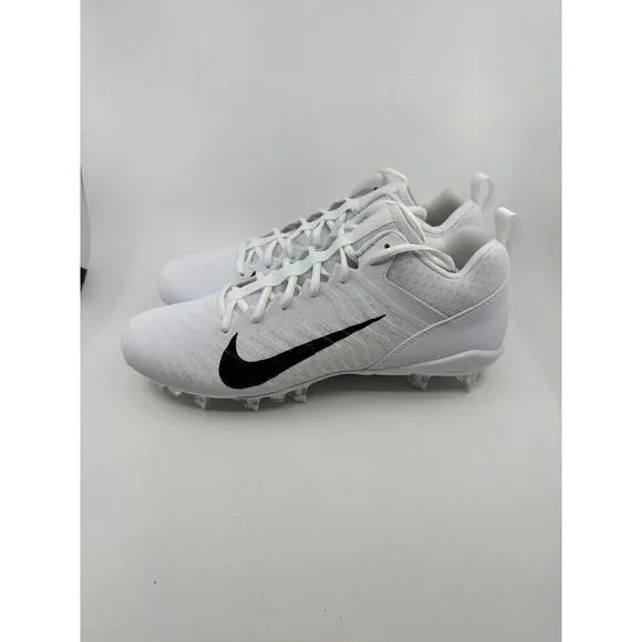 Nike Alpha Menace Pro 2 Low White Black Size 13 CV6477-100 Football Cleats