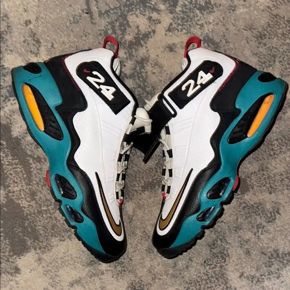 Nike Athletic Shoes - White, Black, Gold, Teal