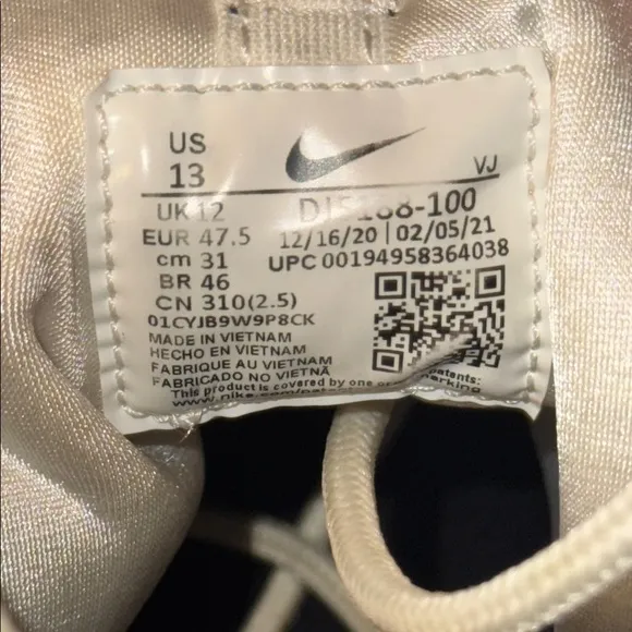 Nike Athletic Shoes - White, Black, Gold, Teal