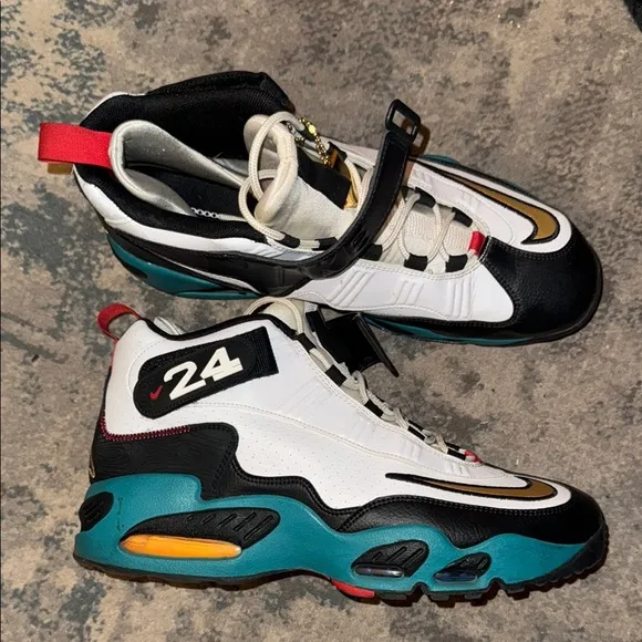 Nike Athletic Shoes - White, Black, Gold, Teal