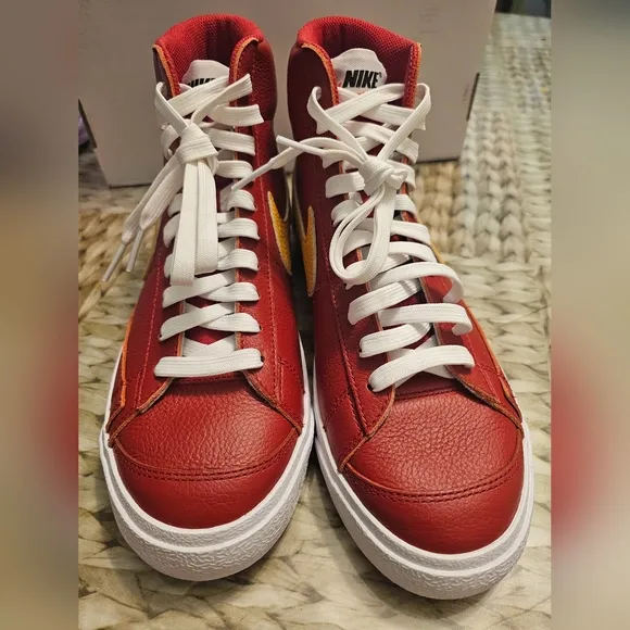 Nike Blazer '77 Men's/ DO7432 900/ Red and Yellow High-Top Sneakers