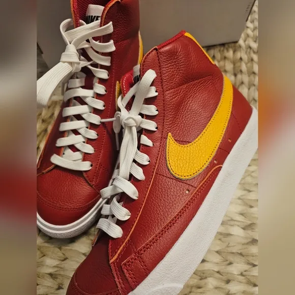 Nike Blazer '77 Men's/ DO7432 900/ Red and Yellow High-Top Sneakers