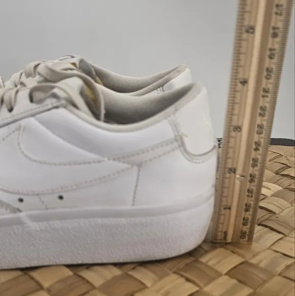 Nike Blazer Low Platform Sneakers &quot;Triple White&quot; Size 8