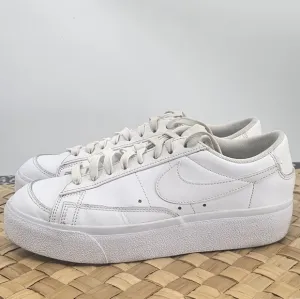 Nike Blazer Low Platform Sneakers &quot;Triple White&quot; Size 8