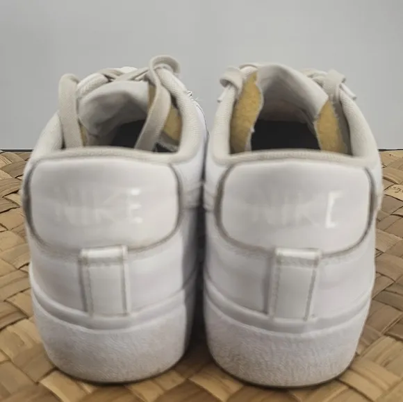 Nike Blazer Low Platform Sneakers &quot;Triple White&quot; Size 8