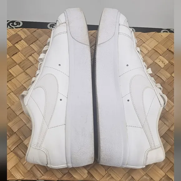 Nike Blazer Low Platform Sneakers &quot;Triple White&quot; Size 8