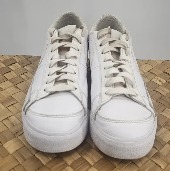 Nike Blazer Low Platform Sneakers &quot;Triple White&quot; Size 8