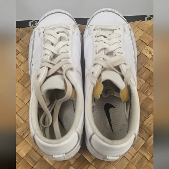 Nike Blazer Low Platform Sneakers &quot;Triple White&quot; Size 8