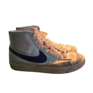 Nike Blazer Mid 77 2019 High-Top Sneakers White Blue BQ6806-103 Size 11.5