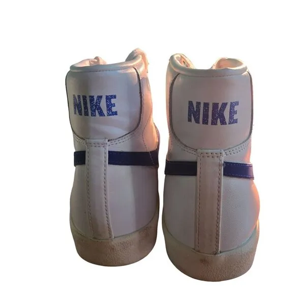 Nike Blazer Mid 77 2019 High-Top Sneakers White Blue BQ6806-103 Size 11.5