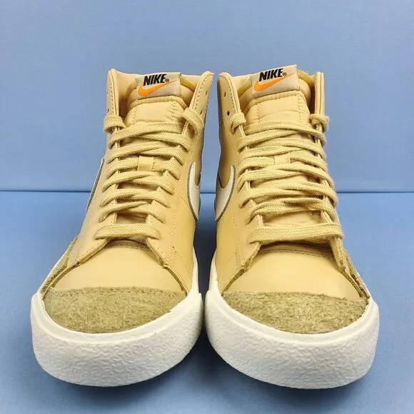 Nike Blazer Mid 77' VNTG Womens Size 8.5 Canvas Butter Tan Sneakers CZ1055-700
