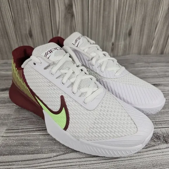 Nike Court AirZoom Vapor Pro 2 HC Tennis DR6191-104 White/Red - Men's Size 8