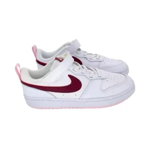 ❤️❤️Nike Court Borough Low 2 PSV Sz 2.5 Youth Comfy Shoes White Pink BQ5451-120