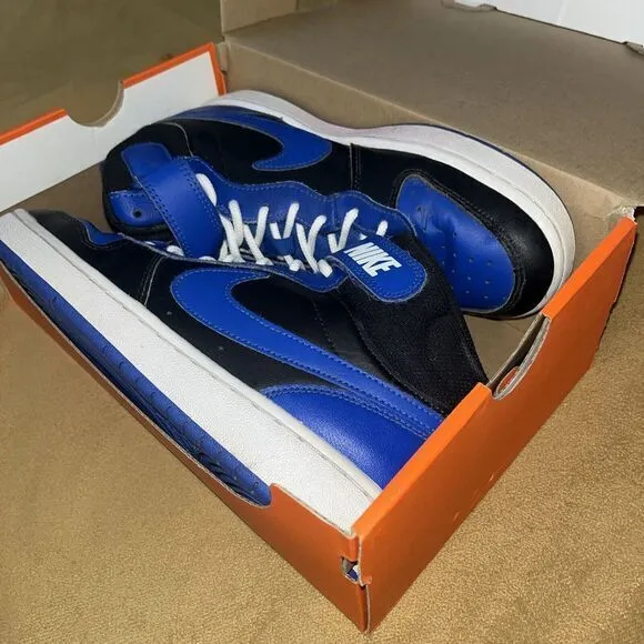 Nike‎ Court Borough Mid 2 DM8872-001 Blue Casual Shoes Sneakers Size 7 Dunk Top