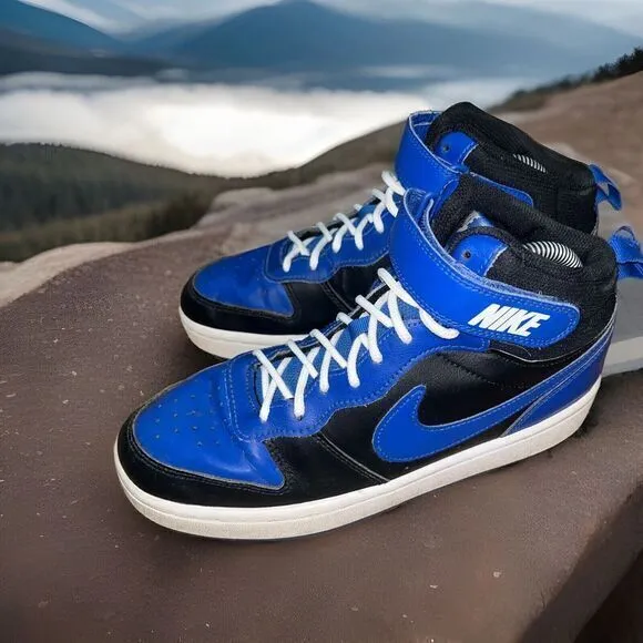 Nike‎ Court Borough Mid 2 DM8872-001 Blue Casual Shoes Sneakers Size 7 Dunk Top