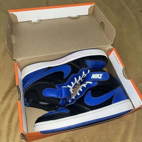 Nike‎ Court Borough Mid 2 DM8872-001 Blue Casual Shoes Sneakers Size 7 Dunk Top