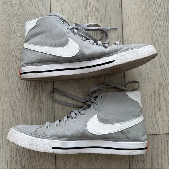 Nike Court Legacy Canvas Mid Sneakers Gray Size 11.5