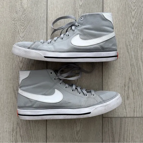 Nike Court Legacy Canvas Mid Sneakers Gray Size 11.5
