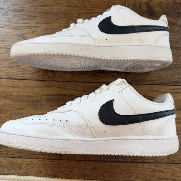 Nike Court Vision Low Next Nature White Shoes CD5463-101 White/Black Sneakers 9