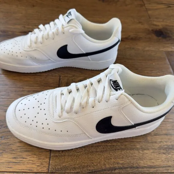Nike Court Vision Low Next Nature White Shoes CD5463-101 White/Black Sneakers 9