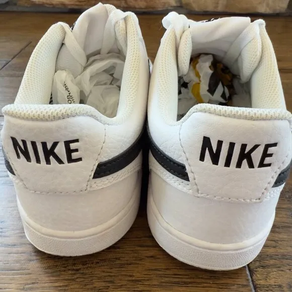 Nike Court Vision Low Next Nature White Shoes CD5463-101 White/Black Sneakers 9
