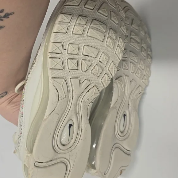 Nike Cream Sneakers with Cushioned Sole and Breathable Material