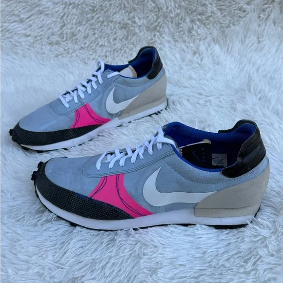 Nike Daybreak Type SE Light Blue &amp; Pink Shoes Waffle Sole, Retro Running