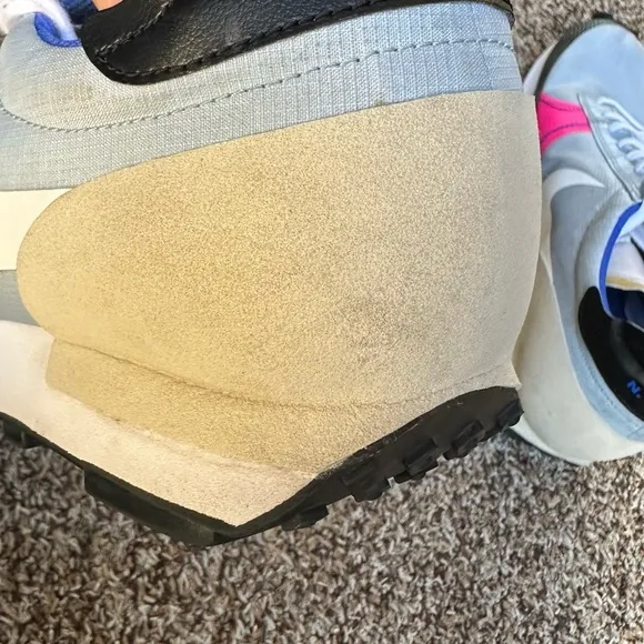 Nike Daybreak Type SE Light Blue &amp; Pink Shoes Waffle Sole, Retro Running