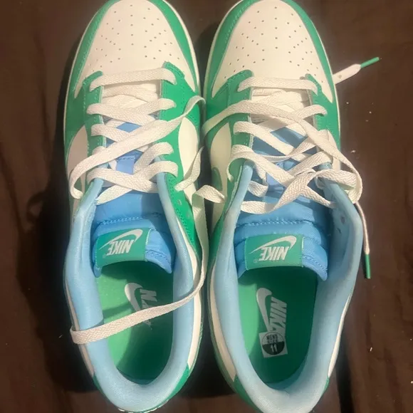 Nike Dunk Low Green Shock fits women size 12.5 preowned