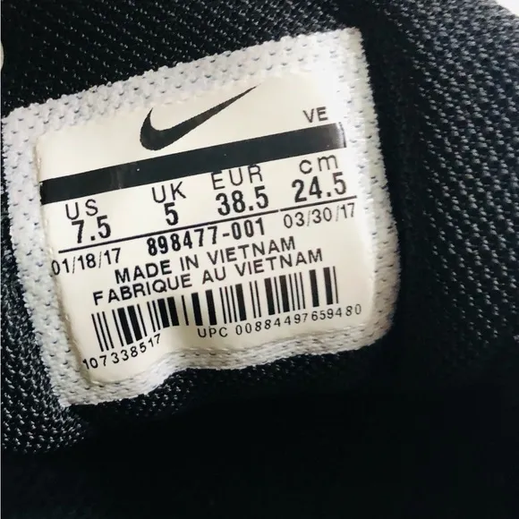 Nike Flex sneakers 2017 RN BTS sneakers lace up black. 7.5