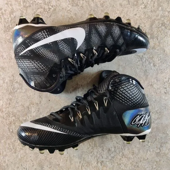 Nike Football Cleats Mens 9 Flyweave Elite TD Calvin Johnson 725226-010 *Clean