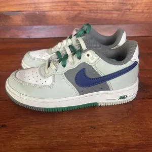Nike Force 1 Shoes LV8 Light Silver Deep Royal Blue Sneakers FB9501 001