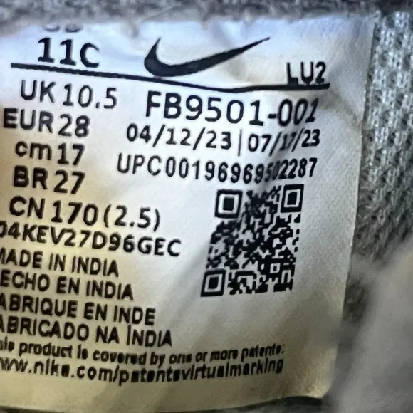 Nike Force 1 Shoes LV8 Light Silver Deep Royal Blue Sneakers FB9501 001