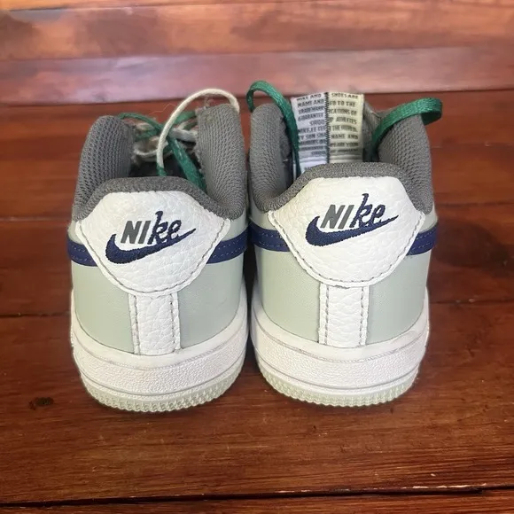 Nike Force 1 Shoes LV8 Light Silver Deep Royal Blue Sneakers FB9501 001